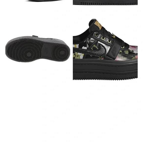 Nike Vandal 2K LX Floral Black Gold Platform Women’s Size 7.5, New In Box - Picture 3 of 5